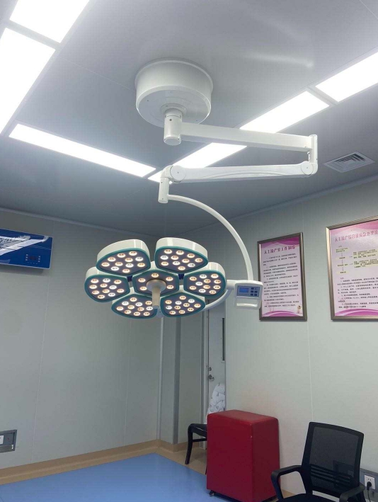 Lámpara LED Flexible y ajustable con temperatura de Color, sin sombras, doble cúpula, bombilla Osram, luz de operación de techo, lámpara quirúrgica